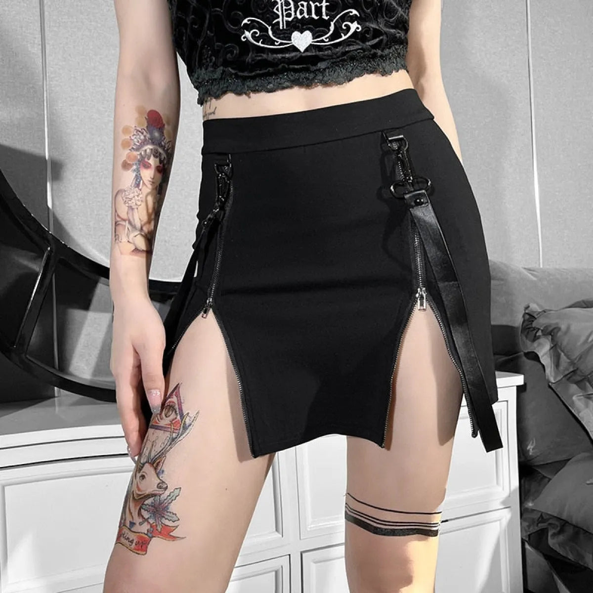 Vintage Kawaii Gothic Skirt