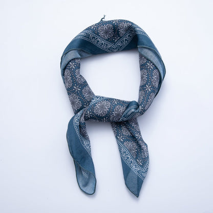 Vintage Square 56mm Soft Faux Silk Bandana Scarf Necklace | WA-1978