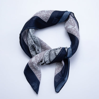 Vintage Square 56mm Soft Faux Silk Bandana Scarf Necklace | WA-1978