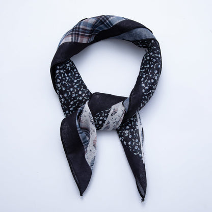 Vintage Square 56mm Soft Faux Silk Bandana Scarf Necklace | WA-1978