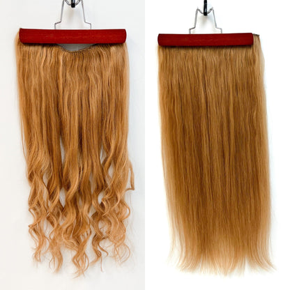 VIP BandX Halo System – 100% Human Hair Extensions, Silky Straight 24" with Clip
