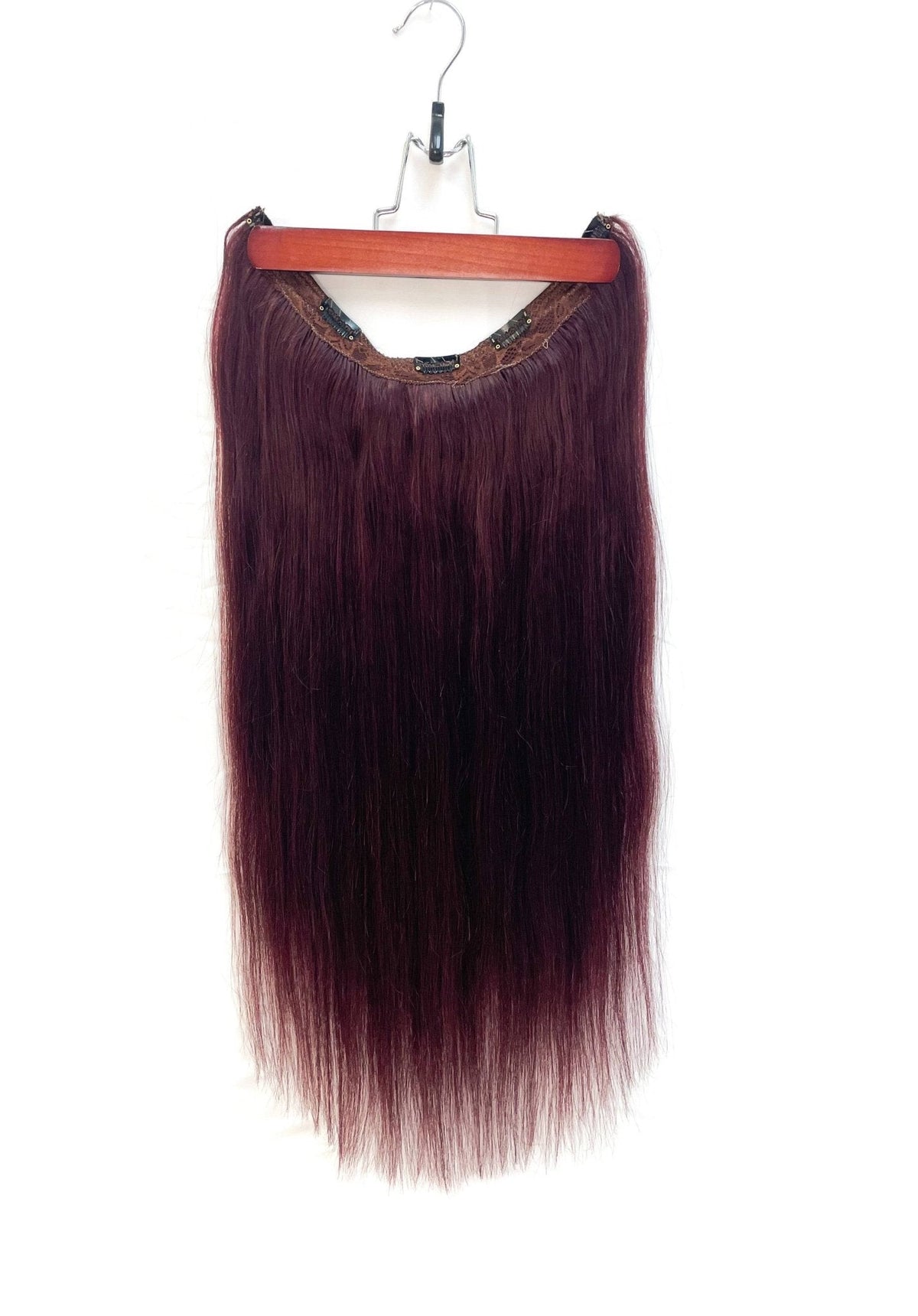 VIP BandX Halo System – 100% Human Hair Extensions, Silky Straight 24" with Clip