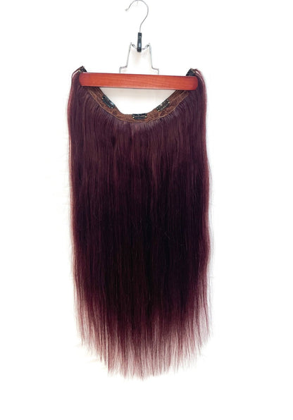 VIP BandX Halo System – 100% Human Hair Extensions, Silky Straight 24" with Clip