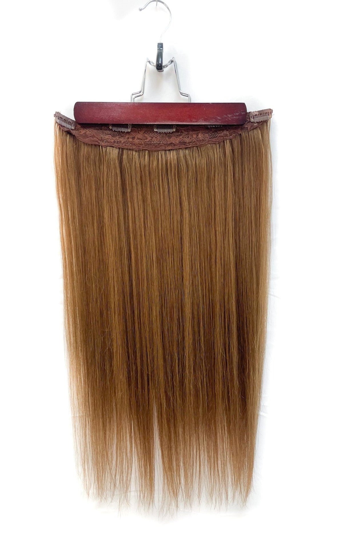 VIP BandX Halo System – 100% Human Hair Extensions, Silky Straight 24" with Clip