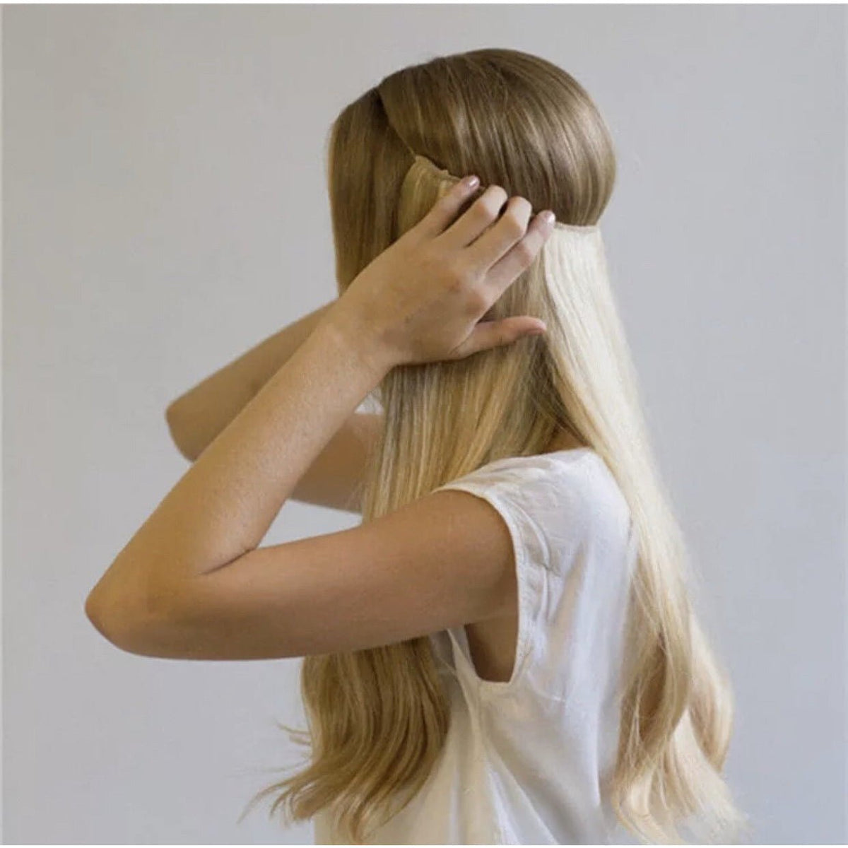 VIP BandX Halo System – 100% Human Hair Extensions, Silky Straight 24" with Clip