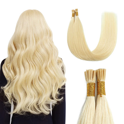VIP I-Tip System – Keratin Human Hair Extensions, Straight 18" (100g)