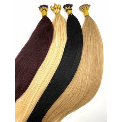 VIP I-Tip System – Keratin Human Hair Extensions, Straight 18" (70g)