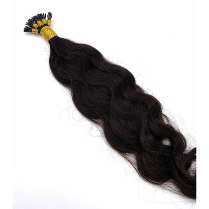 VIP I-Tip System – Keratin Human Hair Extensions, Wavy 18" (70g)