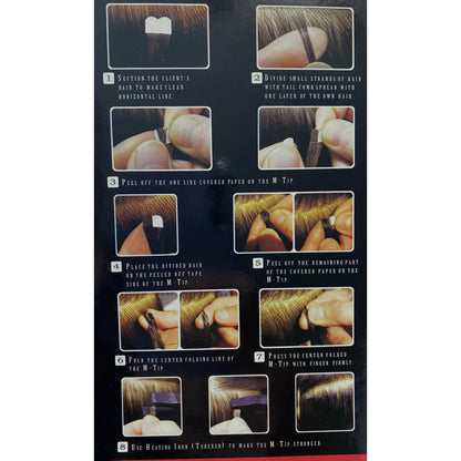 VIP M-Tip System – Tape-In Human Hair Extensions (Single Strands), Straight 18"