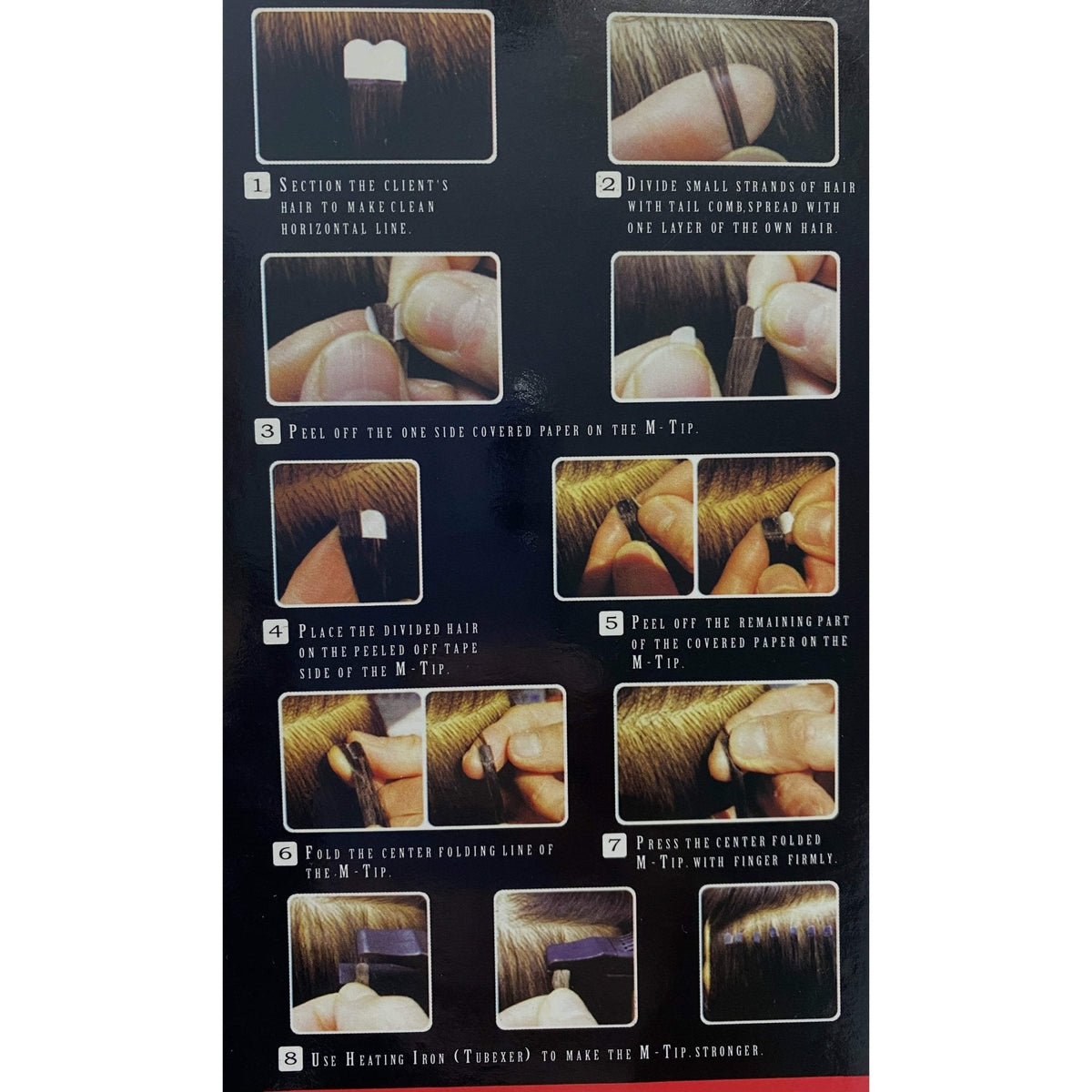 VIP M-Tip System – Tape-In Human Hair Extensions (Single Strands), Wavy 18"