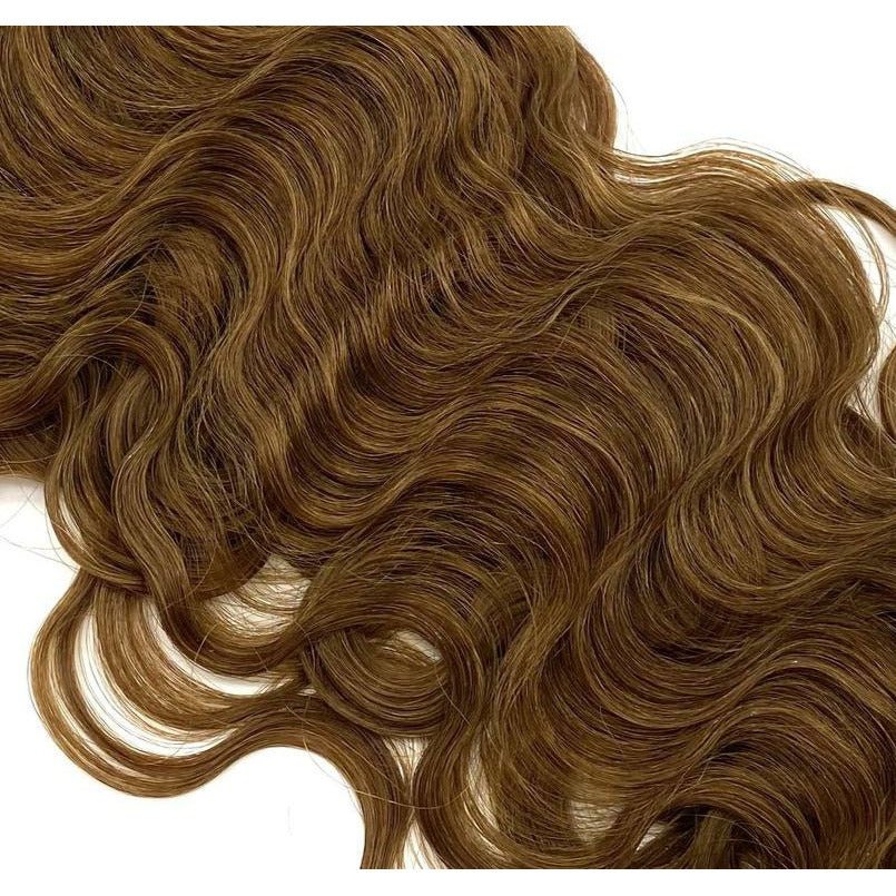 VIP M-Tip System – Tape-In Human Hair Extensions (Single Strands), Wavy 18"