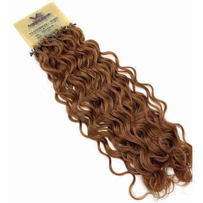 VIP RineX System – Cylinder Loop Human Hair Extensions, Curly 18" (100 Strands)
