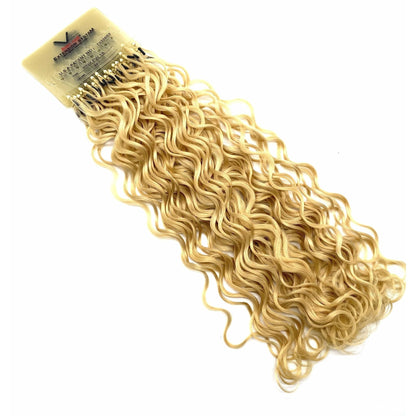 VIP RineX System – Cylinder Loop Human Hair Extensions, Curly 18" (100 Strands)