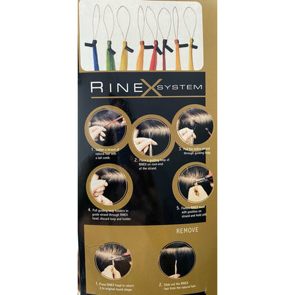 VIP RineX System – Cylinder Loop Human Hair Extensions, Curly 18" (100 Strands)