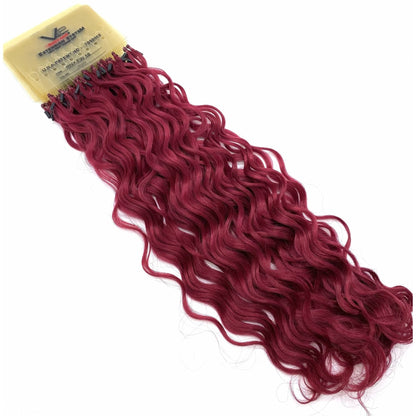 VIP RineX System – Cylinder Loop Human Hair Extensions, Curly 18" (100 Strands)
