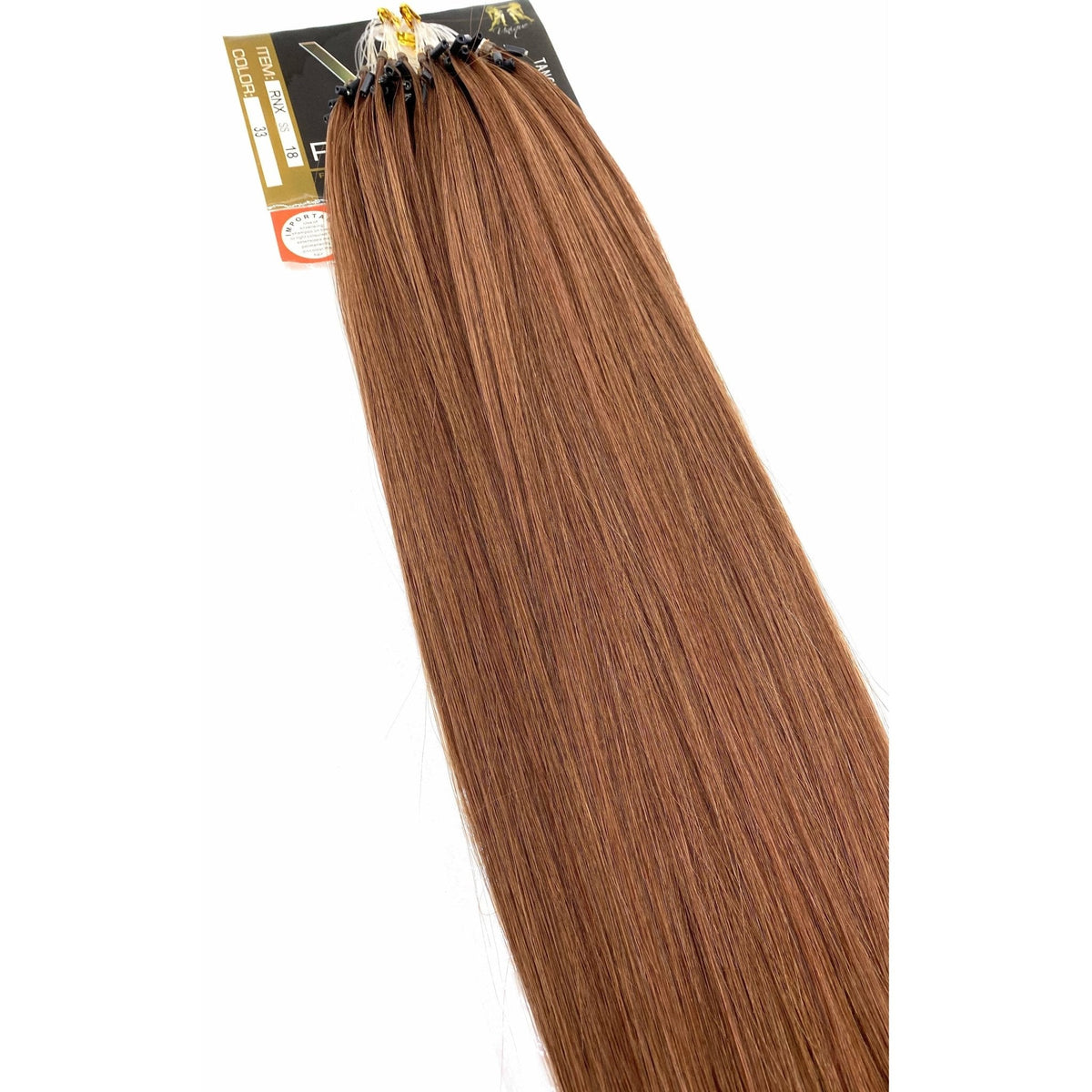VIP RineX System – Cylinder Loop Human Hair Extensions, Straight 18" (70g)