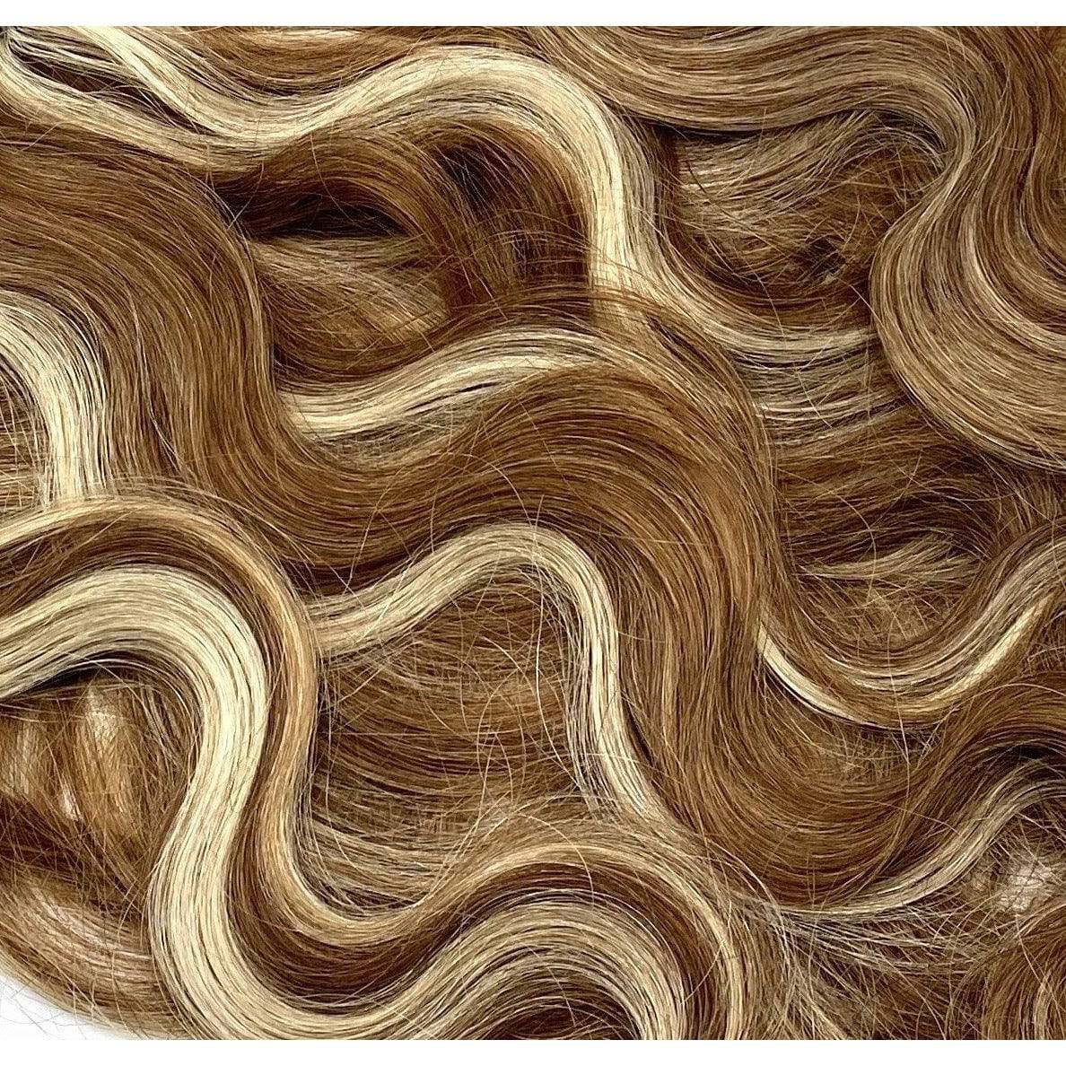 VIP RineX System – Cylinder Loop Human Hair Extensions, Wavy 18" (100 Strands)