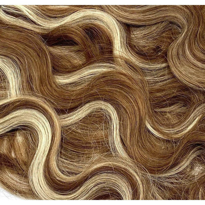 VIP RineX System – Cylinder Loop Human Hair Extensions, Wavy 18" (100 Strands)