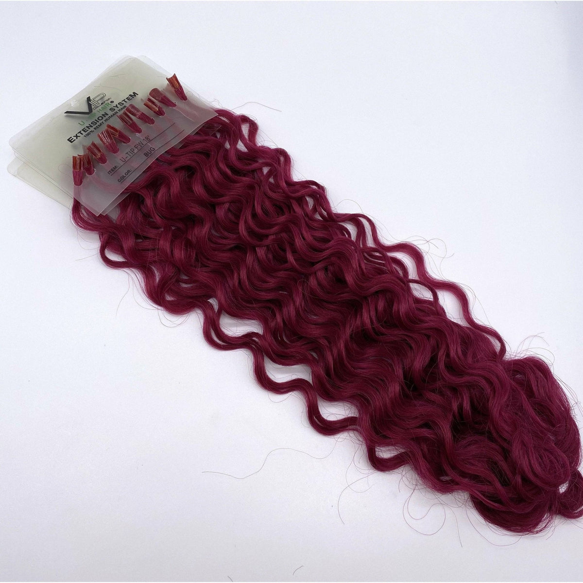 VIP U-Tip System – Keratin Human Hair Extensions, Curly 18"
