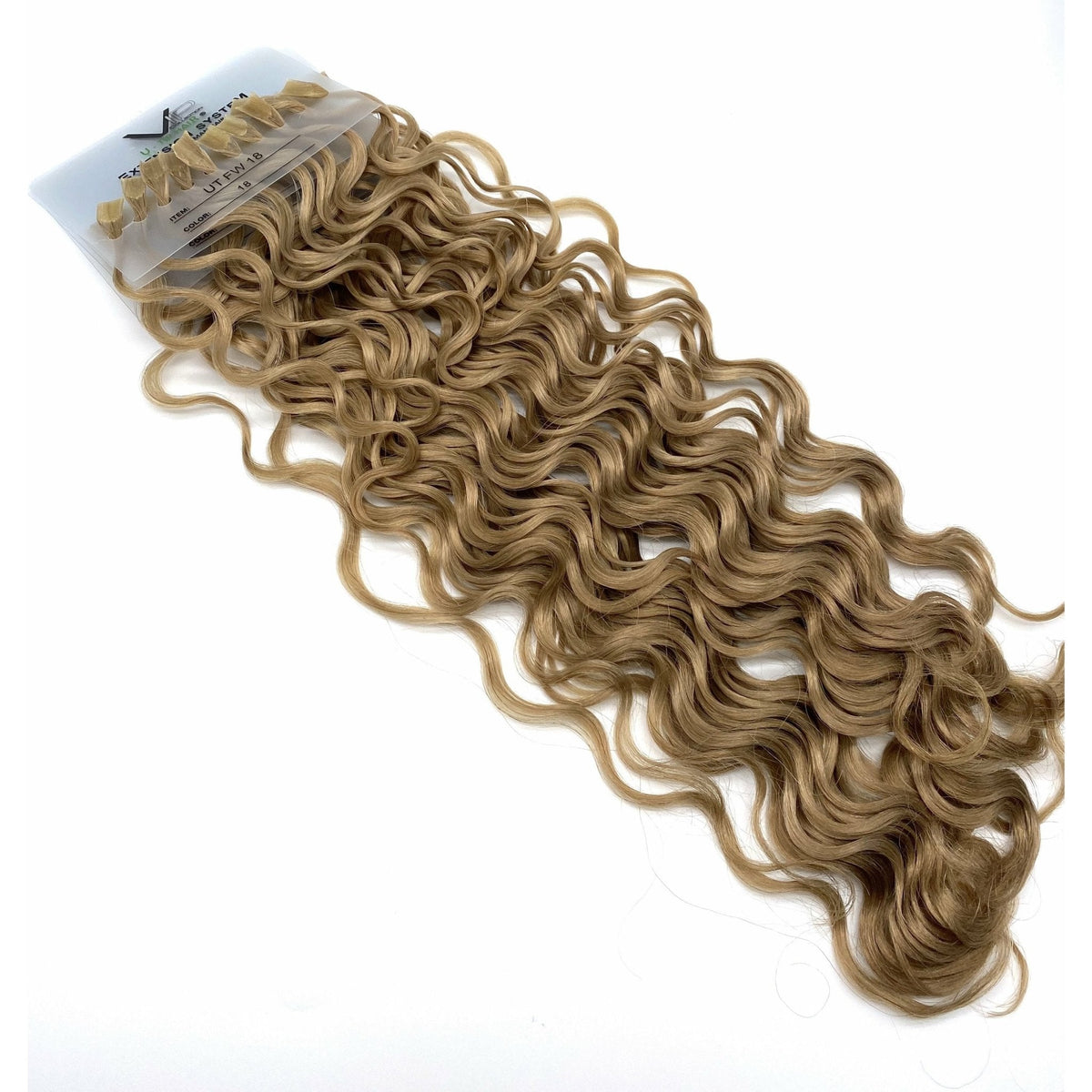 VIP U-Tip System – Keratin Human Hair Extensions, Curly 18"