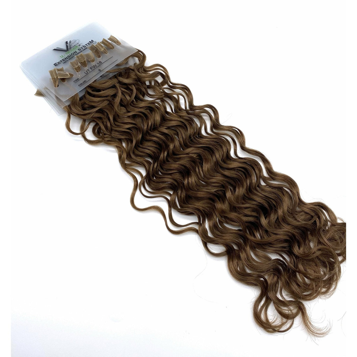 VIP U-Tip System – Keratin Human Hair Extensions, Curly 18"