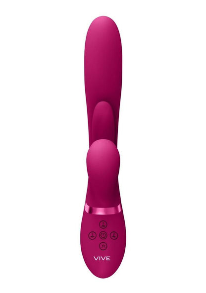 Triple Motor Thrusting G-Spot With Flapper and Air Wave Stimulation Vibrator