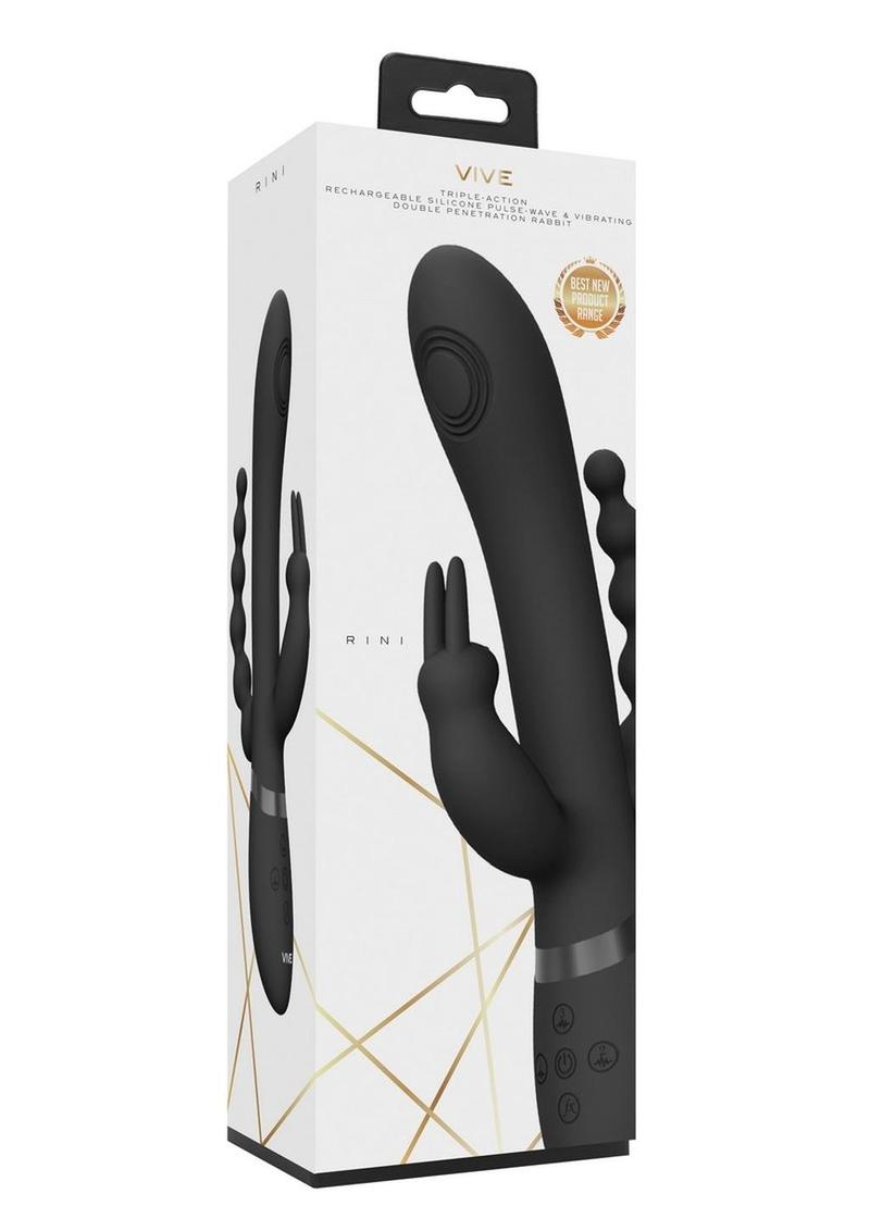 Vive Rini Rechargeable Pulse Wave Double Penetration Rabbit Vibrator