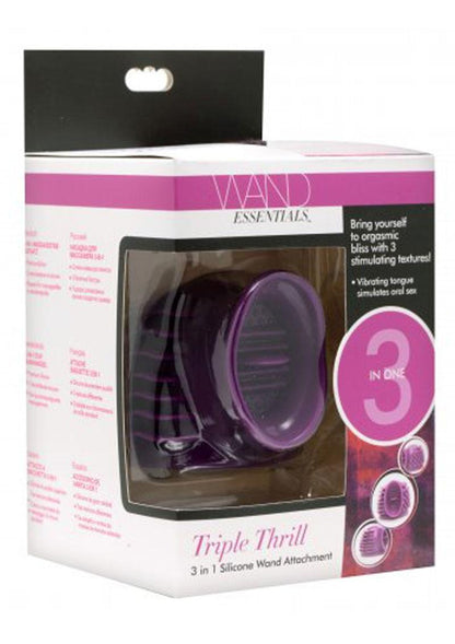 Wand Essentials Triple Thrill 3-in-1 Silicone Wand Attachment