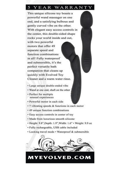 Wanderlust Silicone Dual-Sided Wand Massager