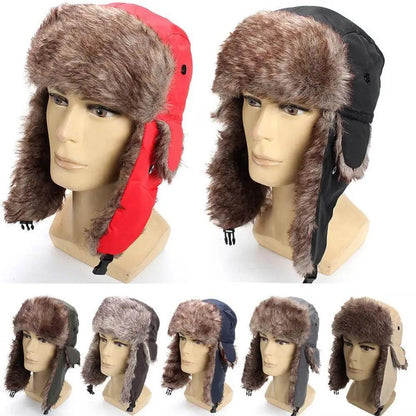 Warm Hat Ear Flaps Cool New Fashion Full Covered Soft And Comfortable Windproof Outdoor Caps For Men