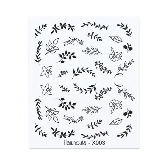 Water Nail Stickers Women Face Sketch Abstract Butterfly Image Sexy Girl Nail Art Decor Sliders Manicures For Nails Decoration Decal Self-Adhesive 3D Wave Design Decoration for Women Girls Tape Nail Art Stickers Decal Decoration