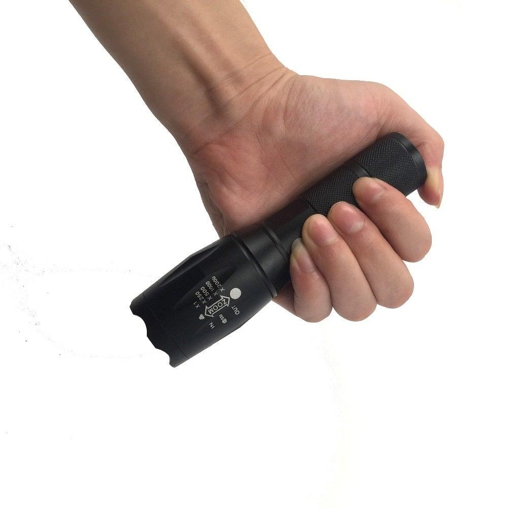 Waterproof Z45 Led Flashlight Ultra Bright Waterproof MINI Torch T6/L2/V6 zoomable 5 Modes 18650 rechargeable Battery for camping tactica Led Mini Water-Resistant Torch Light For Indoor &amp; Outdoor Camping Hiking Accessories Gear