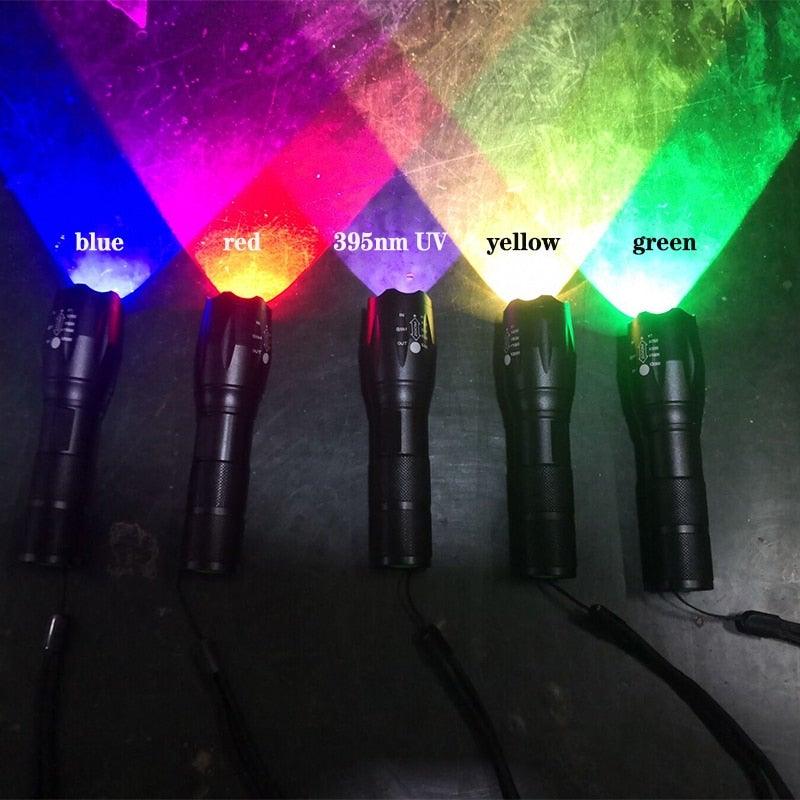 Waterproof Z45 Led Flashlight Ultra Bright Waterproof MINI Torch T6/L2/V6 zoomable 5 Modes 18650 rechargeable Battery for camping tactica Led Mini Water-Resistant Torch Light For Indoor &amp; Outdoor Camping Hiking Accessories Gear