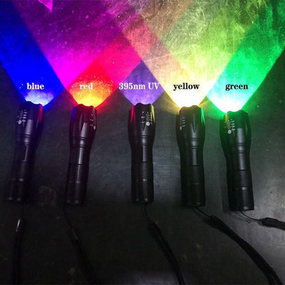 Waterproof Z45 Led Flashlight Ultra Bright Waterproof MINI Torch T6/L2/V6 zoomable 5 Modes 18650 rechargeable Battery for camping tactica Led Mini Water-Resistant Torch Light For Indoor &amp; Outdoor Camping Hiking Accessories Gear