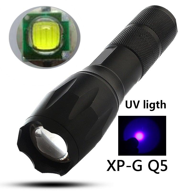 Waterproof Z45 Led Flashlight Ultra Bright Waterproof MINI Torch T6/L2/V6 zoomable 5 Modes 18650 rechargeable Battery for camping tactica Led Mini Water-Resistant Torch Light For Indoor &amp; Outdoor Camping Hiking Accessories Gear