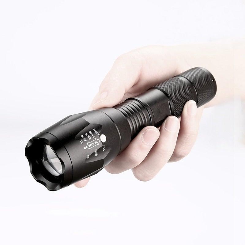 Waterproof Z45 Led Flashlight Ultra Bright Waterproof MINI Torch T6/L2/V6 zoomable 5 Modes 18650 rechargeable Battery for camping tactica Led Mini Water-Resistant Torch Light For Indoor &amp; Outdoor Camping Hiking Accessories Gear
