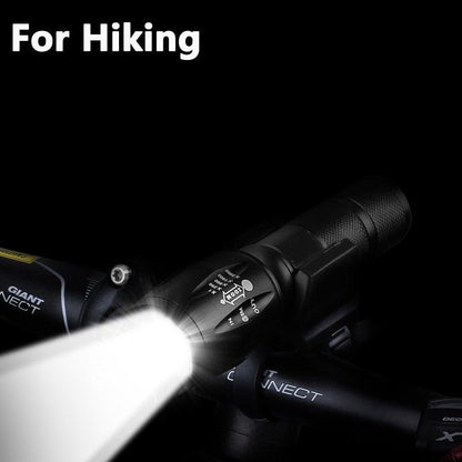 Waterproof Z45 Led Flashlight Ultra Bright Waterproof MINI Torch T6/L2/V6 zoomable 5 Modes 18650 rechargeable Battery for camping tactica Led Mini Water-Resistant Torch Light For Indoor &amp; Outdoor Camping Hiking Accessories Gear