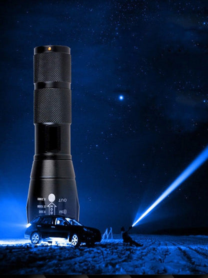 Waterproof Z45 Led Flashlight Ultra Bright Waterproof MINI Torch T6/L2/V6 zoomable 5 Modes 18650 rechargeable Battery for camping tactica Led Mini Water-Resistant Torch Light For Indoor &amp; Outdoor Camping Hiking Accessories Gear