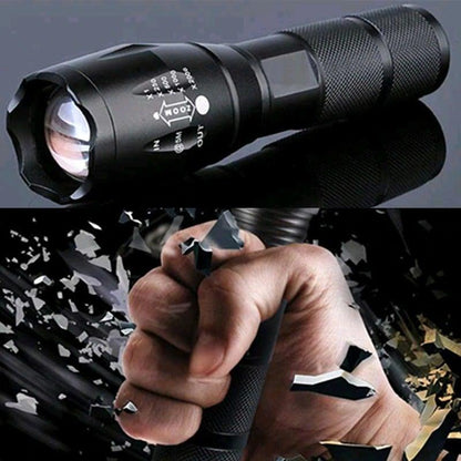 Waterproof Z45 Led Flashlight Ultra Bright Waterproof MINI Torch T6/L2/V6 zoomable 5 Modes 18650 rechargeable Battery for camping tactica Led Mini Water-Resistant Torch Light For Indoor &amp; Outdoor Camping Hiking Accessories Gear