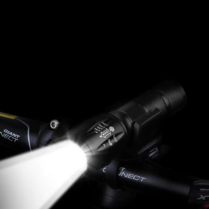 Waterproof Z45 Led Flashlight Ultra Bright Waterproof MINI Torch T6/L2/V6 zoomable 5 Modes 18650 rechargeable Battery for camping tactica Led Mini Water-Resistant Torch Light For Indoor &amp; Outdoor Camping Hiking Accessories Gear