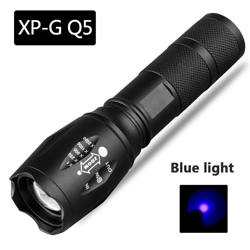 Waterproof Z45 Led Flashlight Ultra Bright Waterproof MINI Torch T6/L2/V6 zoomable 5 Modes 18650 rechargeable Battery for camping tactica Led Mini Water-Resistant Torch Light For Indoor &amp; Outdoor Camping Hiking Accessories Gear