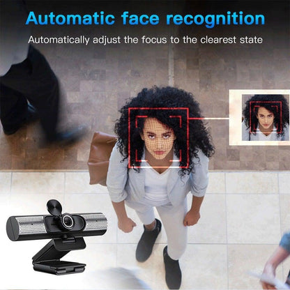 Webcam 1080P Full HD Autofocus Web Camera With Speaker Microphone USB Cam for PC Computer Laptop Video Calling Work Gaming 3D Noise Reduction