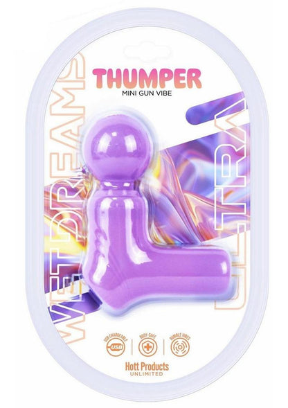 Wet Dreams Thumper Mini Gun Vibrating Silicone Massage Wand