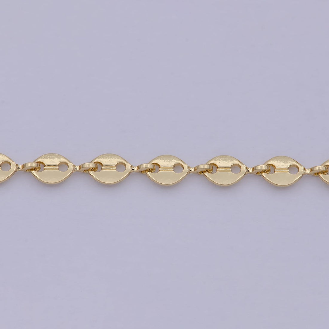 White and 24K Gold Filled Mariner Chain, 4mm Width, Silver Unfinished Wholesale Chain For Jewelry Necklace Bracelet Anklet Making | ROLL-591 ROLL-592