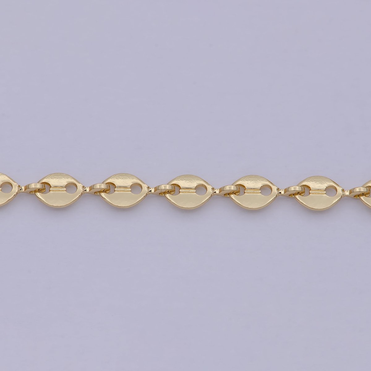 White and 24K Gold Filled Mariner Chain, 4mm Width, Silver Unfinished Wholesale Chain For Jewelry Necklace Bracelet Anklet Making | ROLL-591 ROLL-592