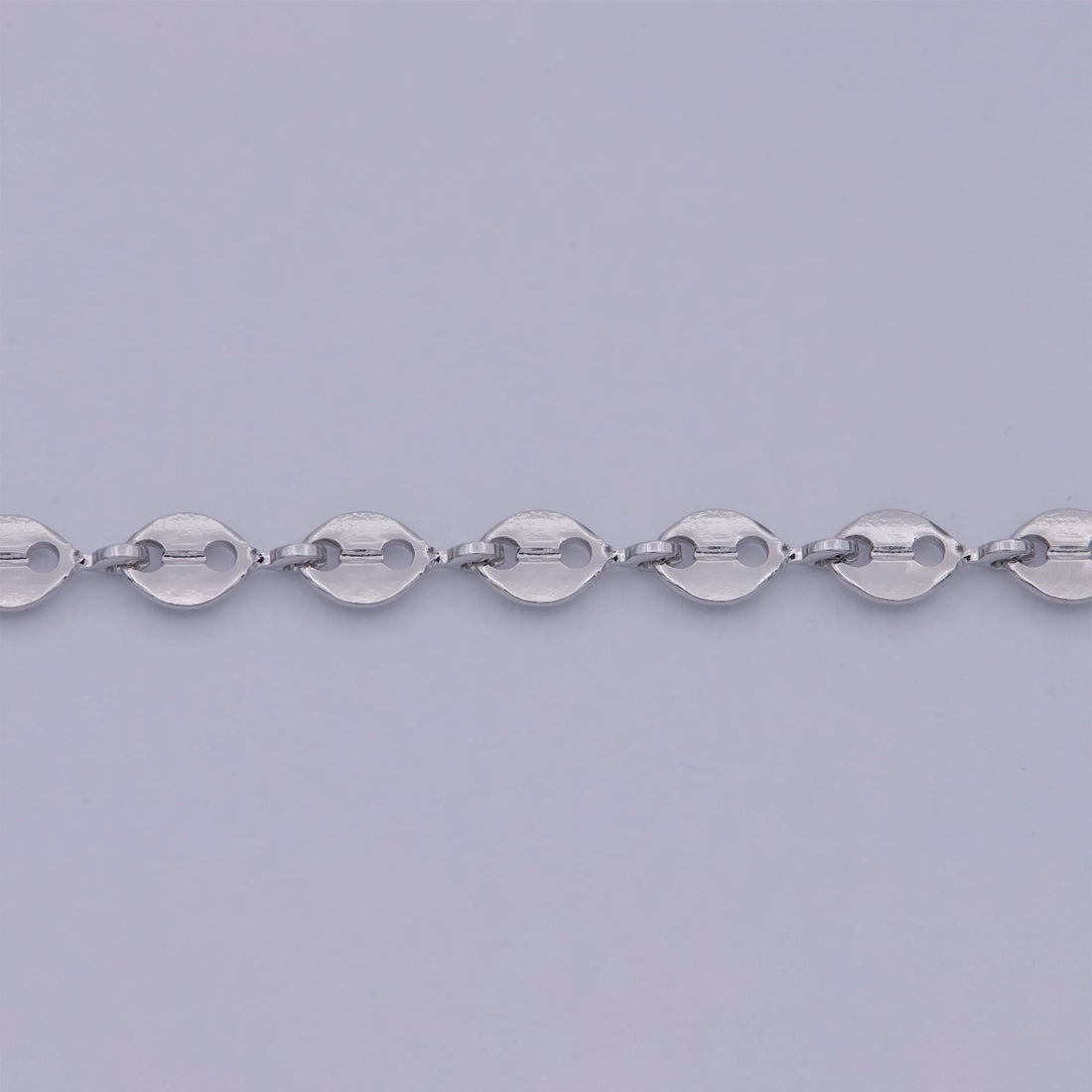 White and 24K Gold Filled Mariner Chain, 4mm Width, Silver Unfinished Wholesale Chain For Jewelry Necklace Bracelet Anklet Making | ROLL-591 ROLL-592
