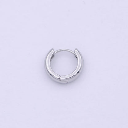 White Gold Filled 16mm Chunky Silver Huggie Hoop Earrings P-248