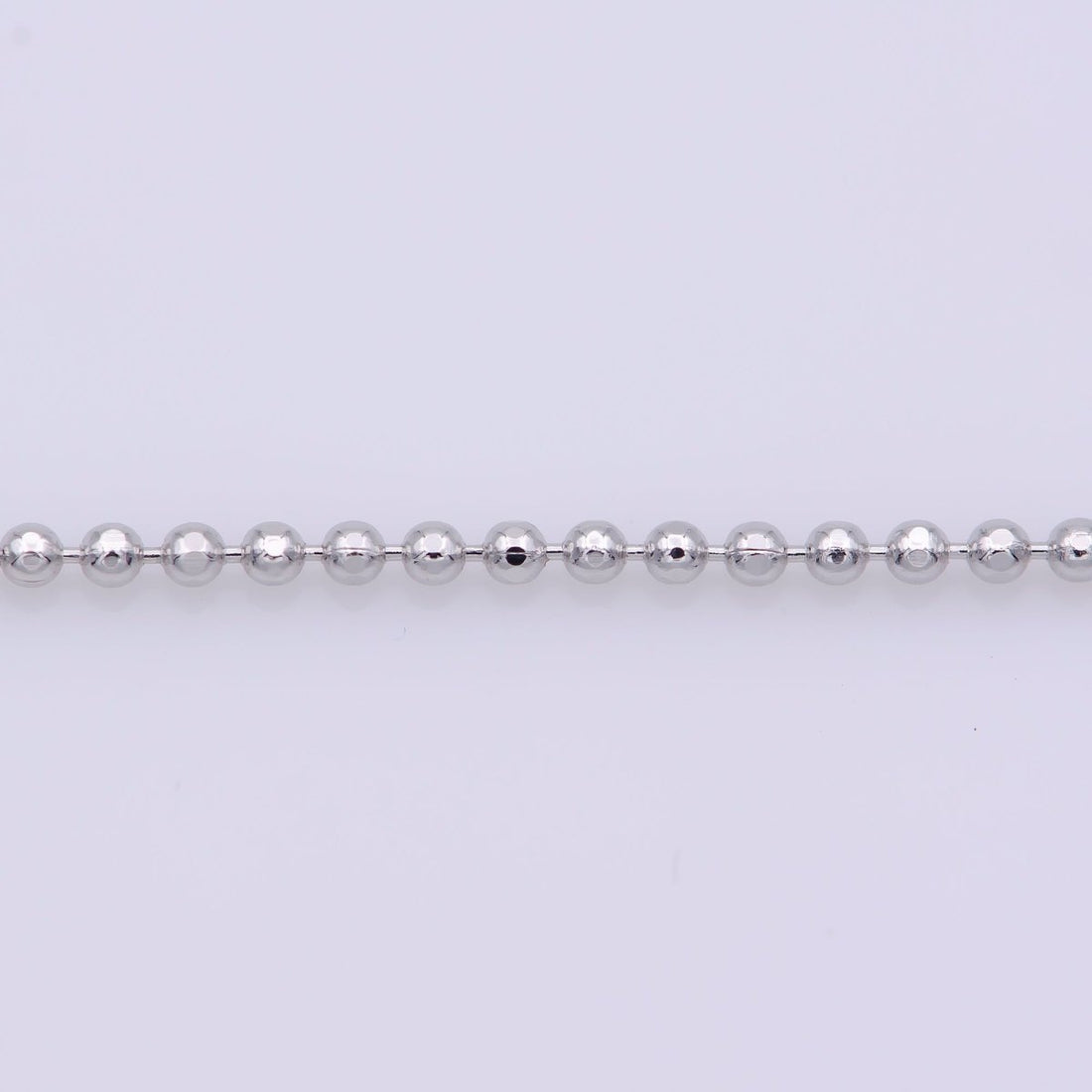 White Gold Filled 1mm Dainty Round Beaded Ball 18 Inch Layering Chain Necklace | WA-241 Clearance Pricing