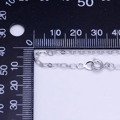 White Gold Filled 2.5mm Cable Chain 18 Inch Necklace | WA-2516