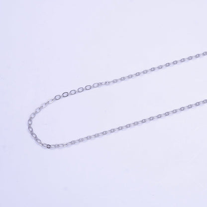White Gold Filled 2.5mm Cable Chain 18 Inch Necklace | WA-2516